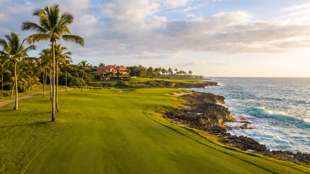 Oceanside golf hole at Casa de Campo, La Romana